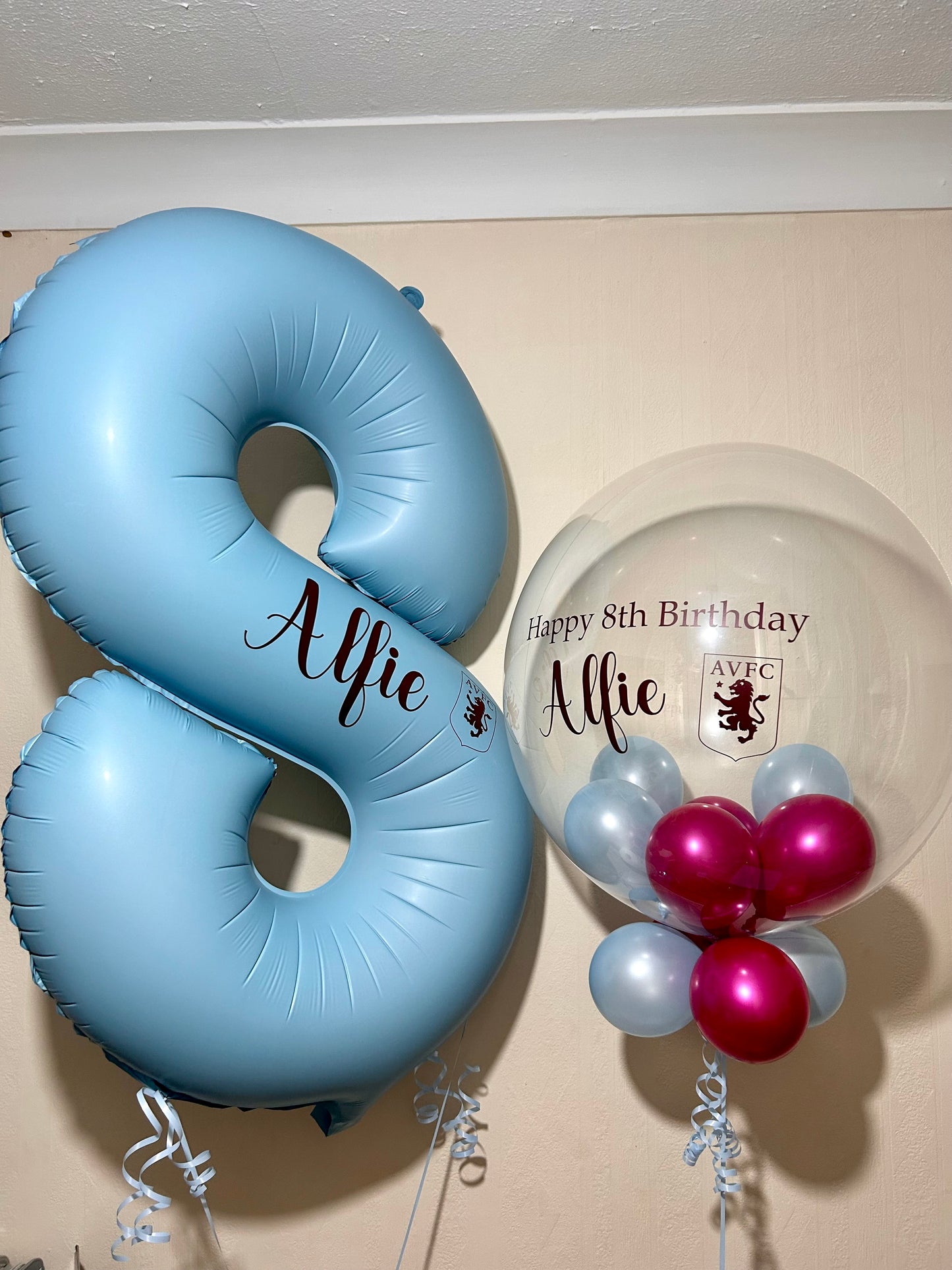 Helium filled number balloon