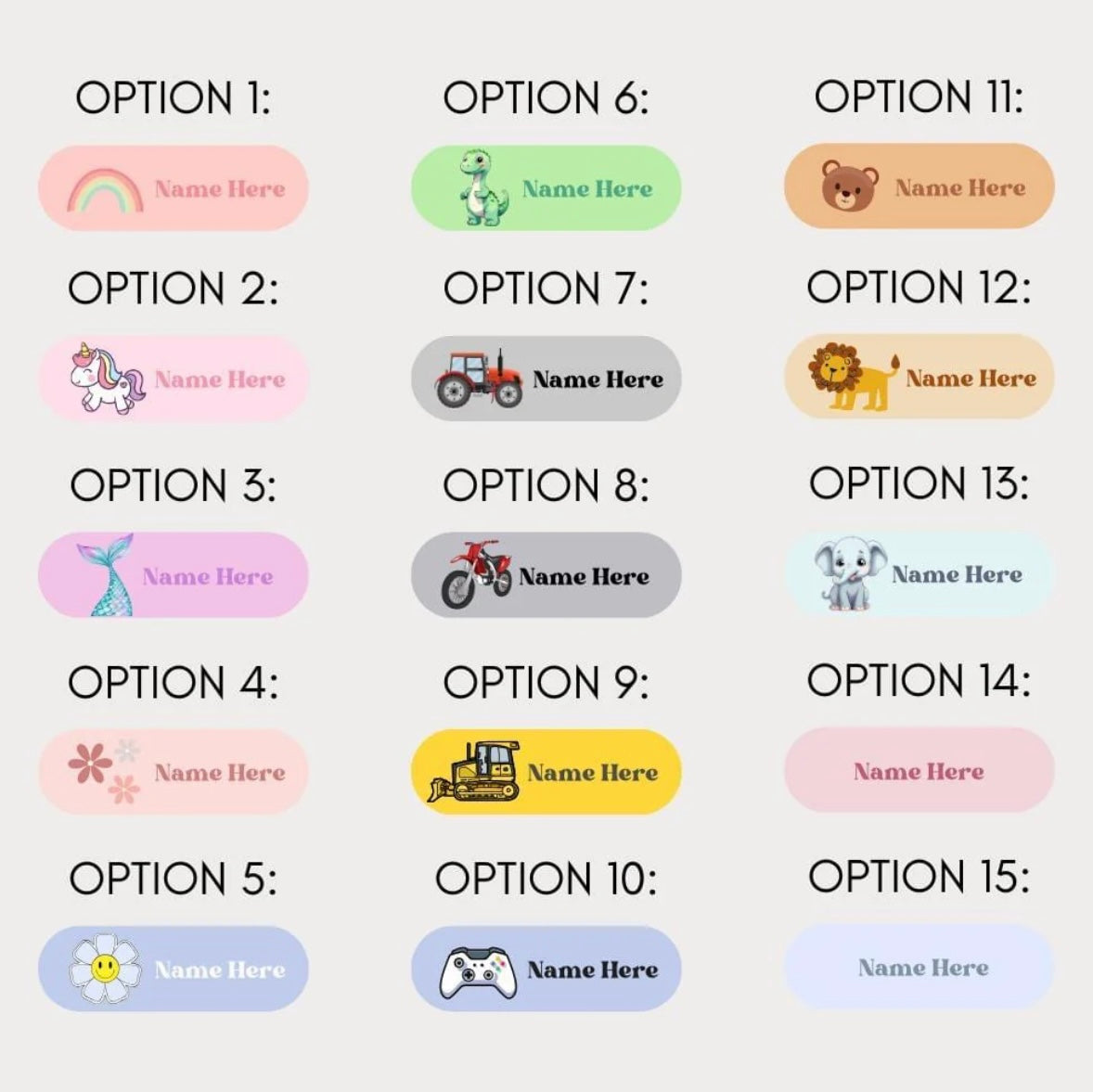 Uniform/Clothing Labels
