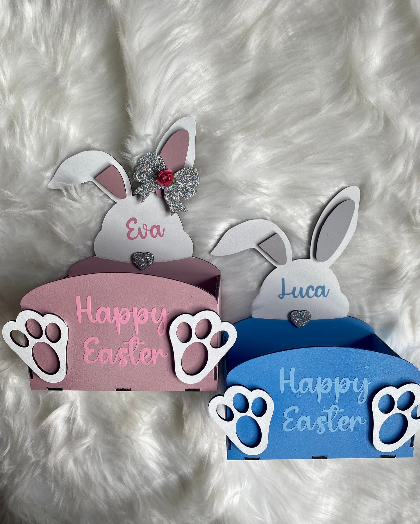 Personalised & painted Bunny Treat box