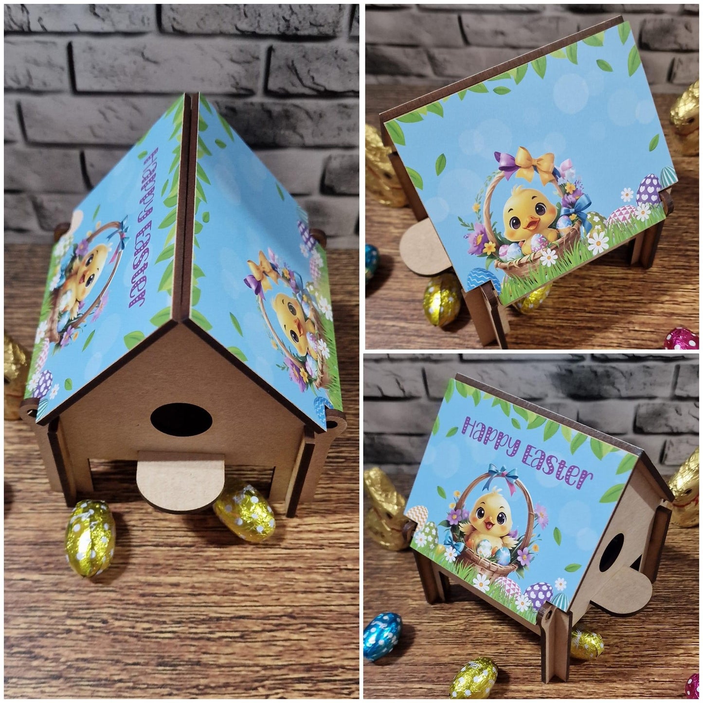 Chicken coop chocolate holder