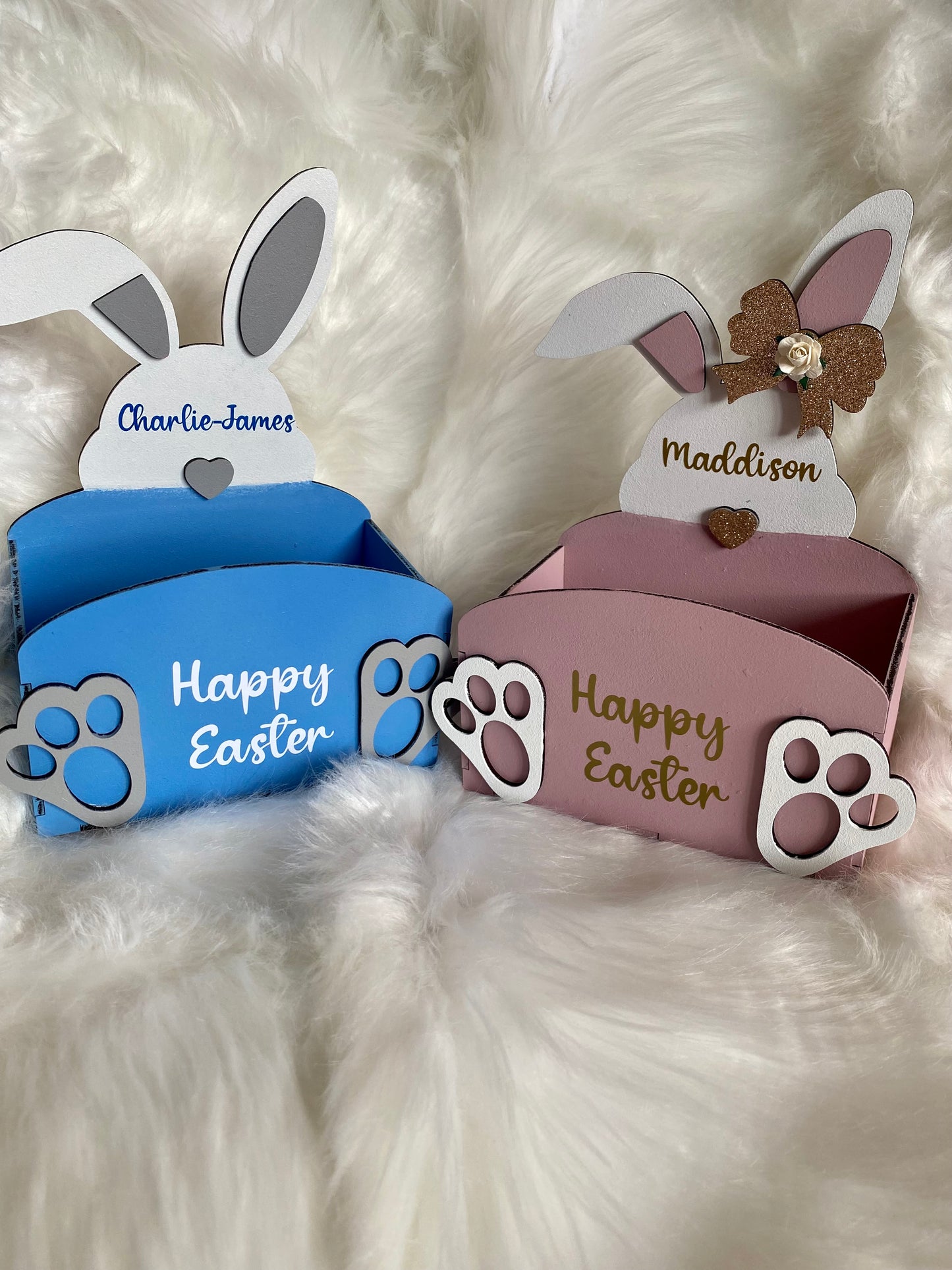 Personalised & painted Bunny Treat box