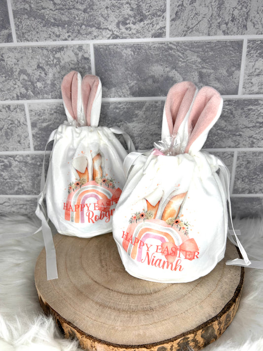 Bunny ear personalised treat pouches