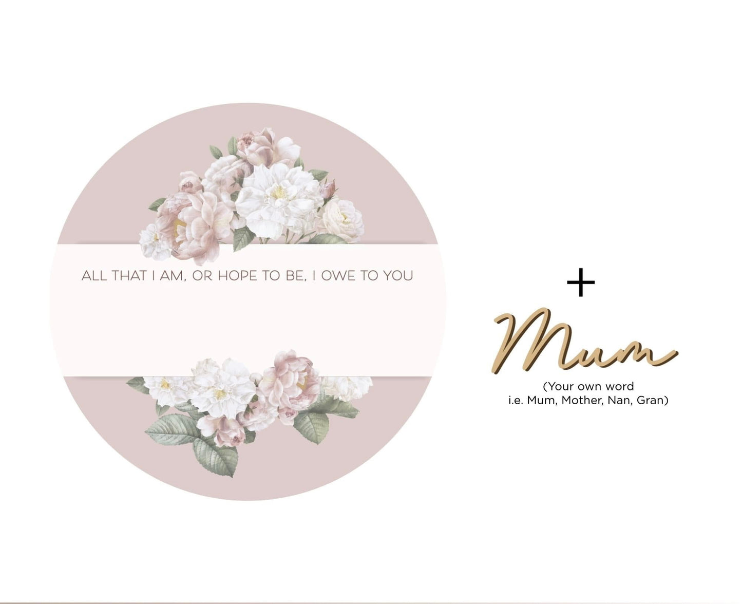 All that I am. personalised mother's day plaque