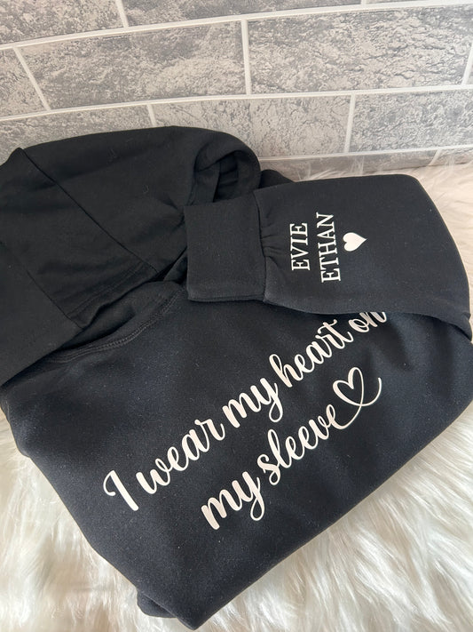 I Wear My Heart On My Sleeve - hooded jumper