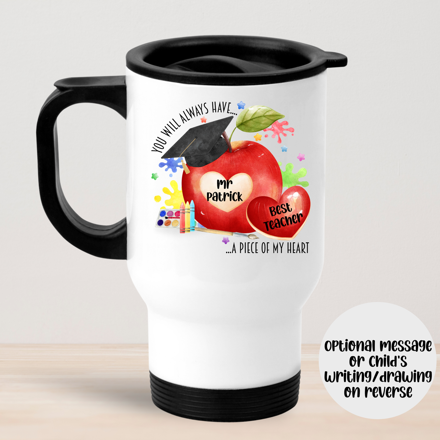 Teacher Apple Travel Mug