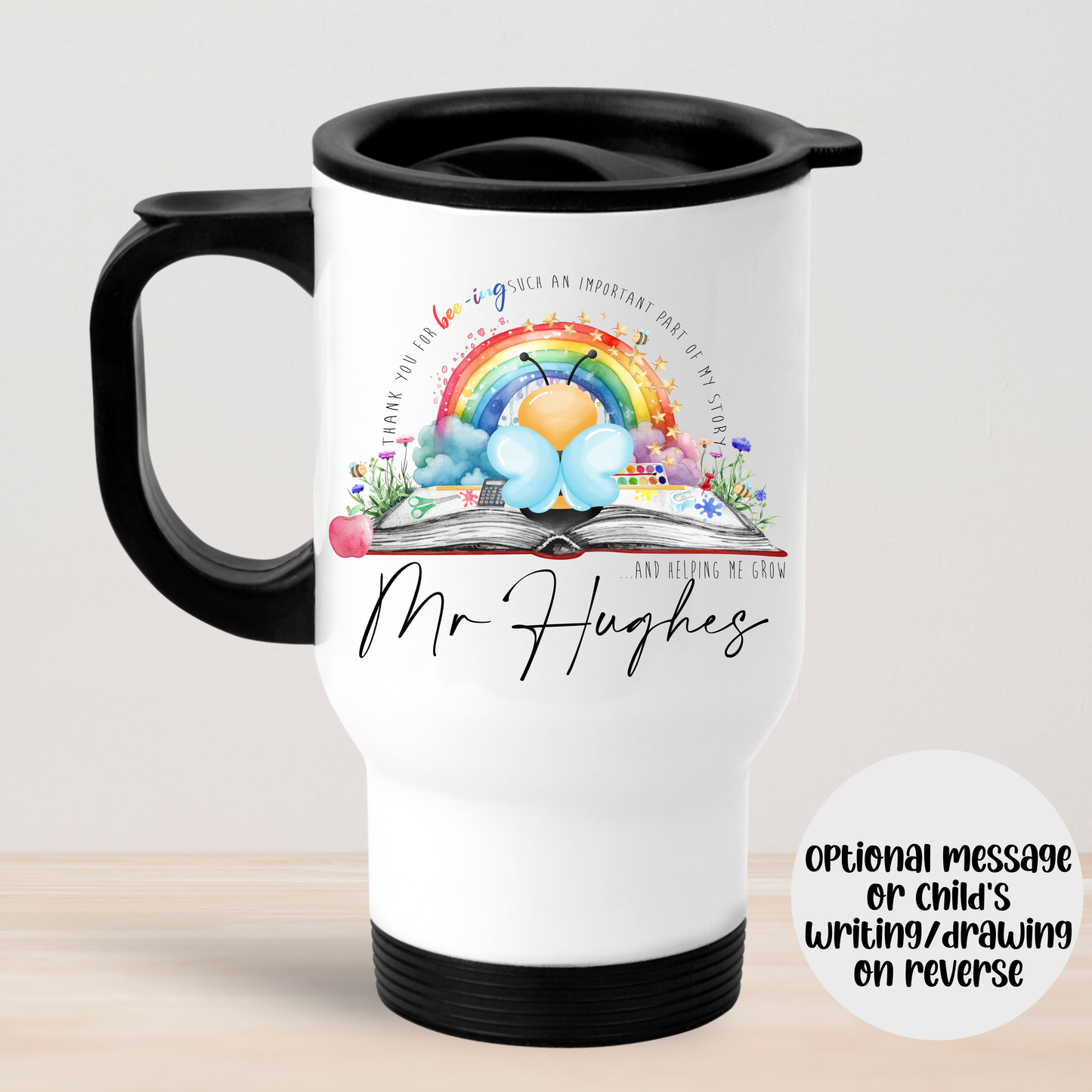 Rainbow Butterfly Travel Mug