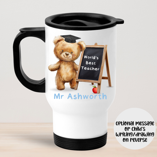 Bear with chalkboard Travel Mug