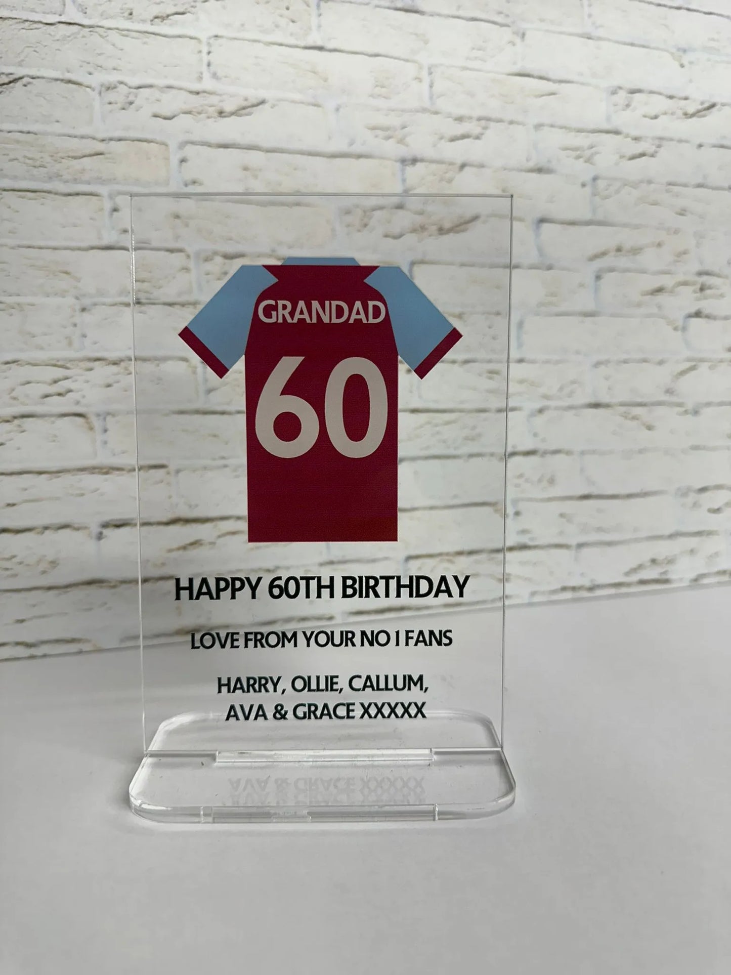 Football shirt Personalised Acrylic Stand