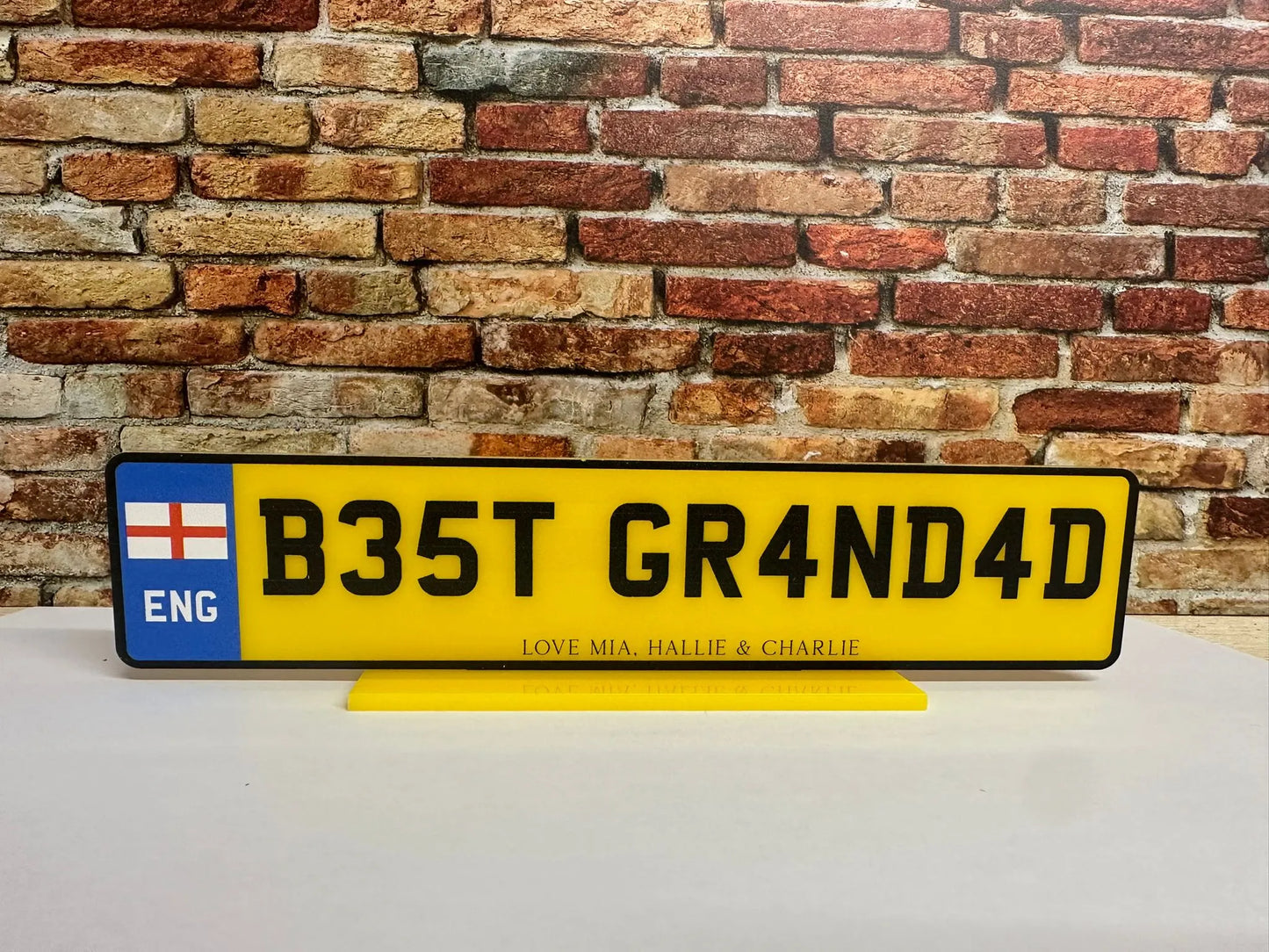 Novelty Number Plate Stand