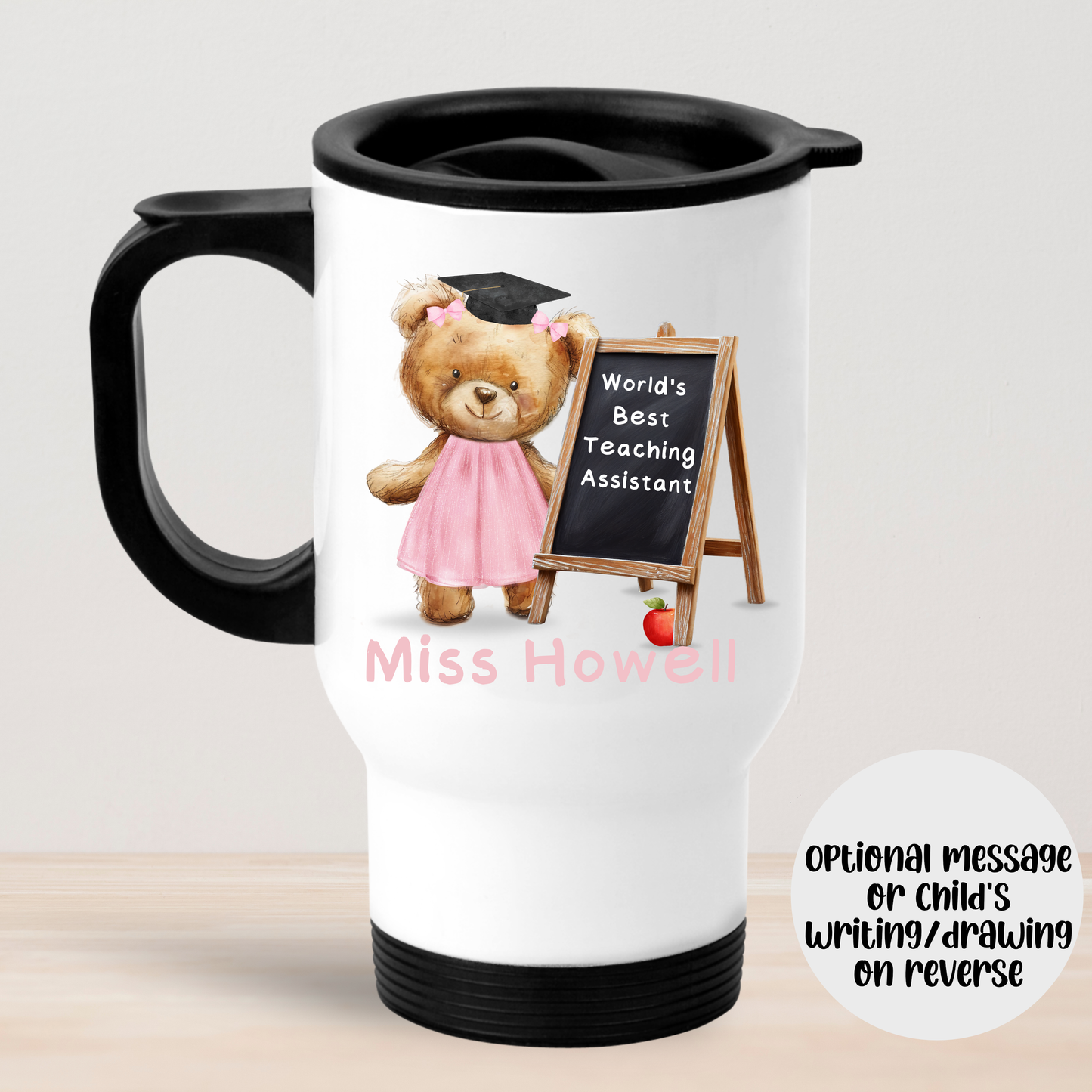 Bear with chalkboard Travel Mug