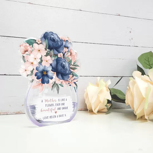 Personalised acrylic vase